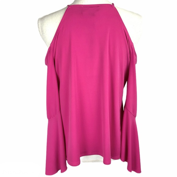 Laundry Womens Pink Blouse Small Cold Shoulder NWT - Picture 6 of 6